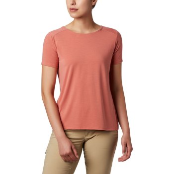 Dámské Tričko Columbia Essential Elements Short Sleeve Tmavě Koralove ELYHBT028